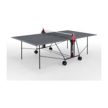 Sponeta - Table Tennis de table - Table Ping Pong Compacte - Usage Intérieur - Gris et noir