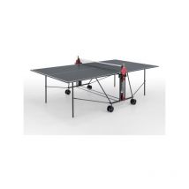 Table Tennis de table - Table Ping Pong Compacte - Usage Intérieur - Gris et noir - Sponeta