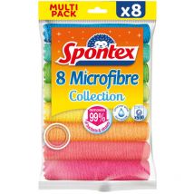 Lavettes Microfibres Collection Multi Usages Pack x8 - SPONTEX