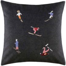 Sportalm Kitzbühel Zierkissenhülle Skiing - 1 Stück 50x50 Cm, Anthrazit