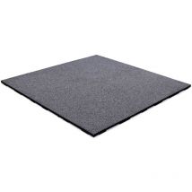 Vivol - Sportboden-Gummifliese 'stone' - 100 x 100 - 20mm - Schwarz/MIttelgrau - Idealer Fitness-Studio Bodenbelag