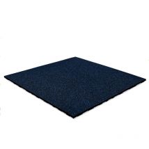 Sportbodenfliese 'FIFTEEN' - 100x100 cm - 20 mm - Blaues EPDM / Schwarzes SBR Gummi