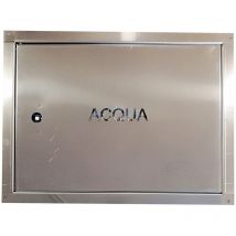 Sportello portello porta inox per chiusura nicchia contatore acqua, scegli se lc 55 x hc 40 cm ( ln 51 x hn 36 cm )