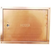 Sportello portello porta rame per chiusura nicchia contatore acqua, scegli se lc 45 x hc 35 cm ( ln 41 x hn 31 cm )