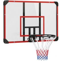 Basketballkorb mit Rückwand, Outdoor Basketballbrett mit Ø45 cm Stahlkorb und Netz, Wandmontage, Basketball Board für Kinder Jugendliche Erwachsene,