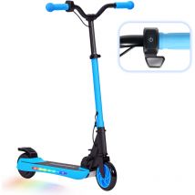 Sportnow - patinete eléctrico plegable motor 120 w autonomía 6 km max 10 km/h ruedas de 5'' - 5,5'' freno posterior y marco de aluminio azul'
