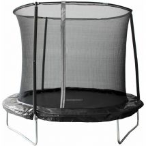 Stahl Trampolin inkl. Sicherheitsnetz Schwarz 244x244x205 cm - Sportspower
