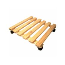 Spostavaso Ruote Quadro Legno 35x35 cm – 4 ruote girevoli – Struttura in legno di pino – Spessore 19 mm – MACHIERALDO