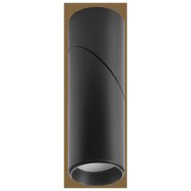 Spot Cylindrique Artiste Métal Noir Mat Orientable
