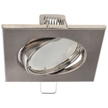 Spot de plafond encastrable viera IP20 carré nickel réglable EDO777306 Edo Solutions