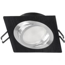 Spot de plafond encastrable led ceri 1 sq IP20 carré réglable noir EDO777138 Edo Solutions