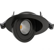 Leo Spot encastré noir 8W, 690Lm, cct 2700K/3000K/4000K, Orientable 90°, Rotatif 360° - S0160790D Solum
