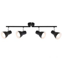 Plafonnier Spot Briloner leuchten cup, 25 w, IP20, noir, métal, excl. 4x E14, 60,5 x 8 x 15 cm