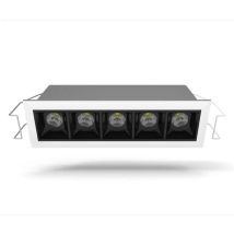 Spot Downlight led 10W Cree Linéaire (UGR17) Coupe 140x37 mm Blanc Chaud 3000K 45o