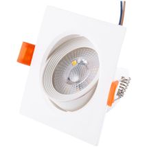 Spot Downlight led 7W 630Lm 4200oK Rectangulaire Inclinable 40 000H [HO-DLPL-CUAD-7W-W]