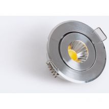 Spot Downlight led Rond cob CRI90 Coupe ø 45 mm Argentée 5000K Blanc froid