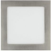 Dalle led 15W Carrée Extra-Plate Coupe 180x180mm Argentée 6000K Blanc froid