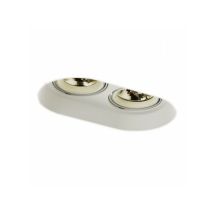 Rendl Light - Spot Encastrable Dingo Ii Plâtre Inclinable 12v G53 2x50w