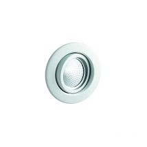 Spot encastrable en métal pour MR16, sans anneau de retenue, orientable, IP20, blanc rutec R55111-M