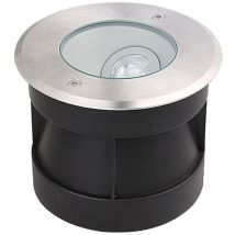 Spot Encastrable Extérieur de Sol Rond LED D150 7W Asymétrique Inox Zambelis - 45 deg - Blanc chaud - 3000K