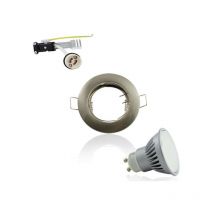 Spot Encastrable GU10 Rond Aluminium fixe 4W 2700K Angle Large 120°