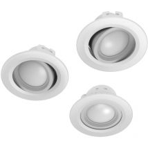 Spot Encastrable Led Wifi, 5w, Com. Voc./appli, Régl., 3 Pièces, Blc Hama