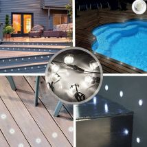 Spot encastrable mur et plafond 6pcs Spots led Encastrable Extérieur, Etanche IP67, Spots à Encastrer pour Terrasse Bois Plafond, Kit Mini Lampe pour
