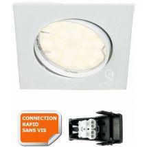 Lampesecoenergie - Spot encastrable orientable carré led smd gu10 230v blanc rendu environ 50w halogène