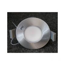 Trio Lighting - Spot encastré alu brossé rond ø 85x55mm led 5.5W 3000K 380lm 230V non-dimmable IP65 compo trio