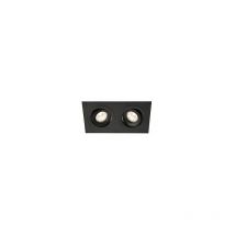 Europole - spot encastré - carré be best design - culot gu10 x 2 - noir - orientable 246555