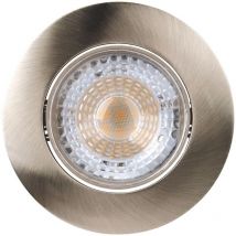 Spot K8 Encastré basculant 20° nickel Led intégrée 8 Watts 3000K 680lm ugr 22 dimmable Aric 50536