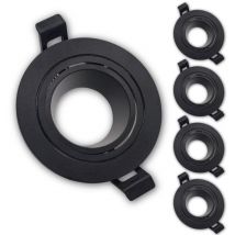 Spot encastré pour ampoule led GU10, réglable jusqu'à 30o Lot de 5 u. - Noir