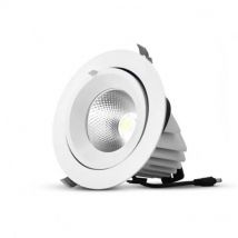 Spot Led Escargot Rond Inclinable Et Orientable 30w 4000k Irc90