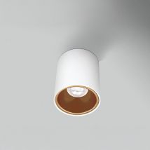 Spot Essentiel Rond Blanc Intérieur Cuivré