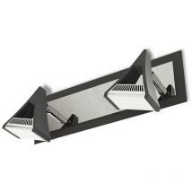 Diyas - Inspired Mantra Filippo Linear Spot Light 2 Light led 10W 3000K, 900lm, Matt Black/Polished Chrome, 3yrs Warranty