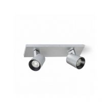 Rendl Light - Spot kenny ii plafonnier/applique aluminium brossé/noir 230V GU10 2x35W
