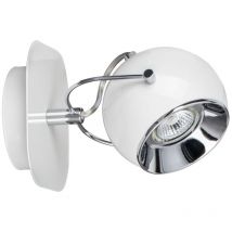 Spot Lampe Wand Metall verstellbar rund D: 0 cm Weiß GU10 2700 K warmweißes Licht 320 lm