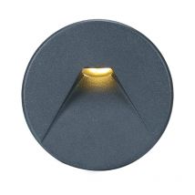 Spot led 3W Encastrable Mural Rond Noir IP44 R2 cct