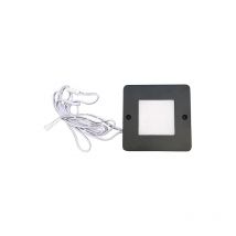 Spot led carré 12v extra-plat - Décor : Noir mat - Dimension : 85 x 85 mm - Epaisseur : 5 mm - Flux lumineux : 280 lm - Puissance : 4 w - Température