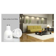 Ampoule led GU10 5W 450lm 30° Ø50mm rf 2.4GHz - cct 2700K-6500K 011