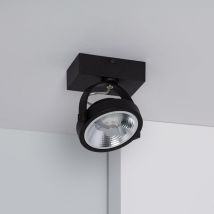 Spot led 15W cree en Saillie Orientable AR111 Dimmable Noir 2700K Blanc chaud