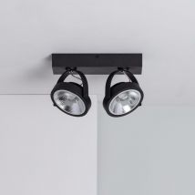 Spot led 30W cree en Saillie Orientable AR111 Dimmable Noir Blanc chaud 2700K