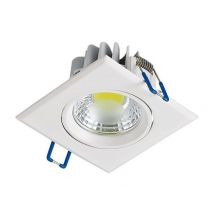 Spot led downlight carré blanc 5W (Eq. 50W) Dim 90x90mm