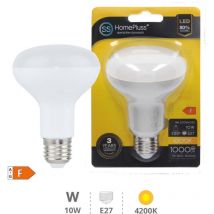 Spot led E27 - 10W blanc brillant - diametre 80