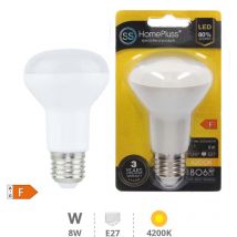 Spot led E27 - 8W blanc brillant - diametre 63
