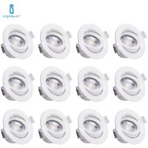 Aigostar - spot led encastrable réglable 5W 4000K blanc naturel 12 pièces