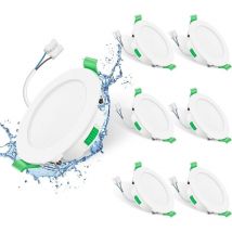 Trimec - Spot led encastrable, 230 v, 7 w, à intensité variable, 68 mm, IP44 Spots encastrés pour salle de bain, cuisine, 3000 k / 4000 k / 6500 k