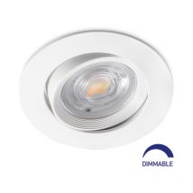 Spot led encastrable 3en1 rond blanc 7W IP20 Dimmable