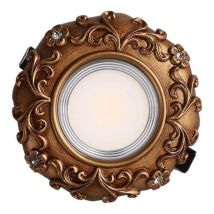 Spot led Encastrable 3W - Résine de bronze classique, spot de plafond encastré, style américain antique