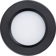 Spot LED Encastrable Compact Noir 3W 300lm (25W) 120° AC220-240V - Blanc Froid 6000K perçage 55mm